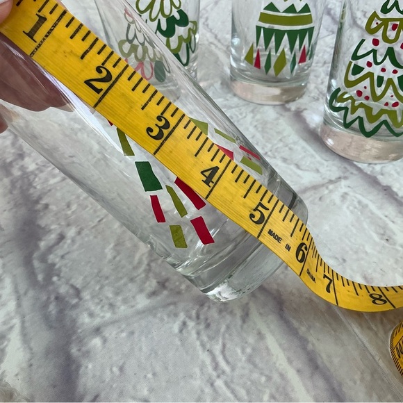 Vintage Crate&Barrel Holiday Christmas Holliday Season Tree Glasses Set Of 4 - Picture 3 of 9